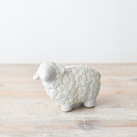 Standing Sheep Ornament, 14cm 