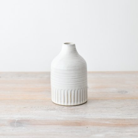 charming tall neck white soma vase 