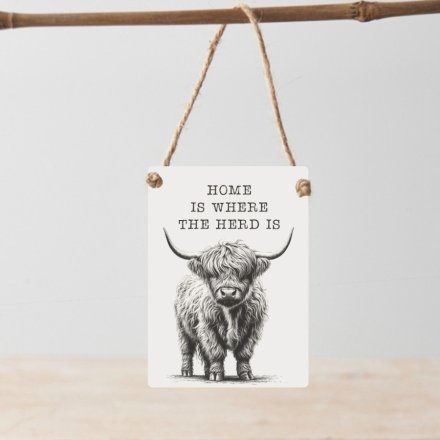 Home Is Where The Herd Is Hanging Sign