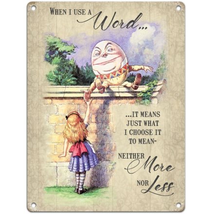 When I Use A Word Metal Sign, 20cm 