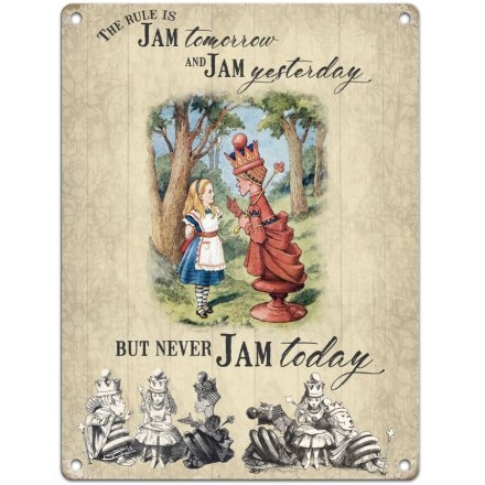 The Rule Is Jam Tomorrow Metal Sign, 20cm 