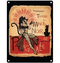 Purr-fectly adorable and stylish, the Tournee Du Minou Noir Mini Metal Sign is a must-have for every cat lover's