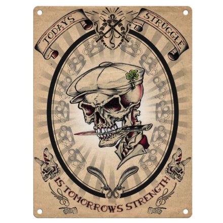 Todays Struggle Metal Sign, 20cm 