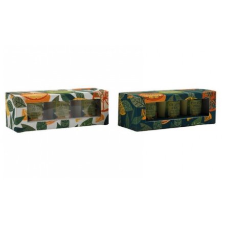 Set of 3 Citrus Zest Candles - 16.8cm 2A