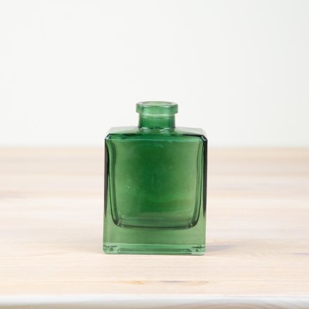 Green Glass Vase, 10.5cm 