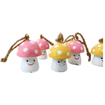 Sprinkle some whimsy into your interior with our delightful Set of 6 Mini Mushroom Decorations. 