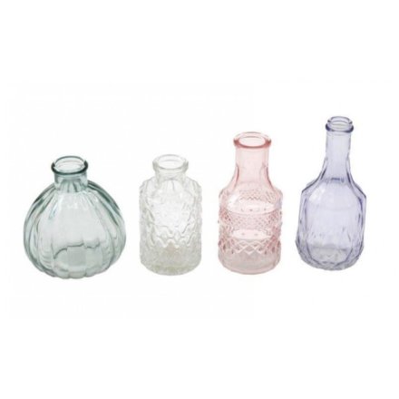 Set of 46 Paisley Posy Vase Bottles, 12.5cm