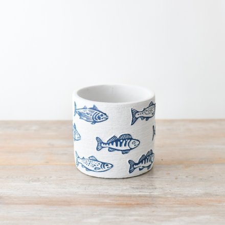 Fish Pattern Planter, 11cm 