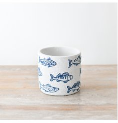 add some coastal charm with this fish design planter 