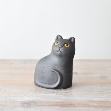  Sitting Cat Figurine, 16cm 