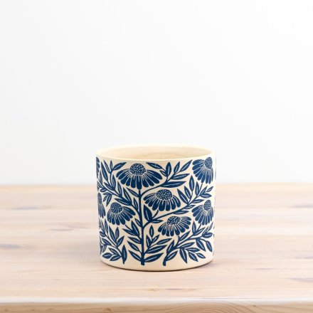 blue flower planter  will be loved by all for years to come!