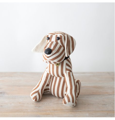 Charming seated pup figurine for display or stopper