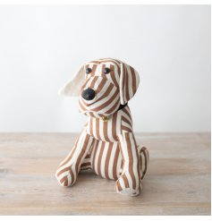 Charming pup doostop ideal for restful plush playtime.