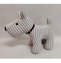 Give your space a touch of rustic charm with this adorable dog-shaped doorstop.