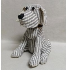 Secure your doors with our stylish Stripped Dog Doorstop - a charming and practical addition to any home.