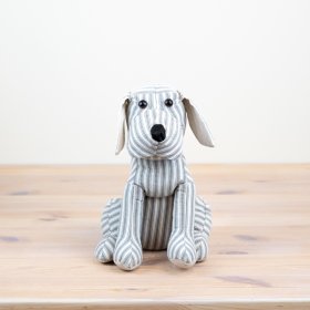 Secure your doors with our cute Striped Dog Doorstop - both useful and decorative, 