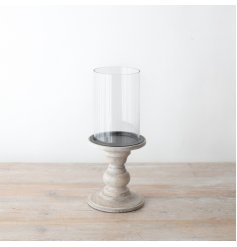 add some romantic charm to your home with this sleek candle holder 