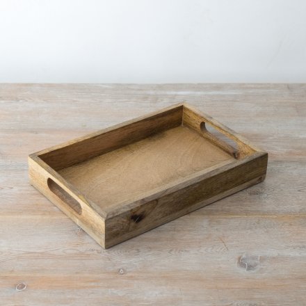Complete your breakfast display with rustic charm using this stylish serving tray.