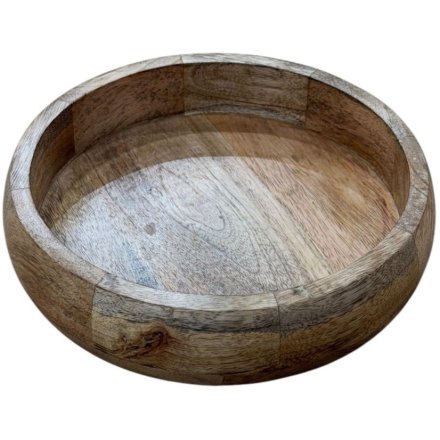 Wooden Round Bowl. 40cm 