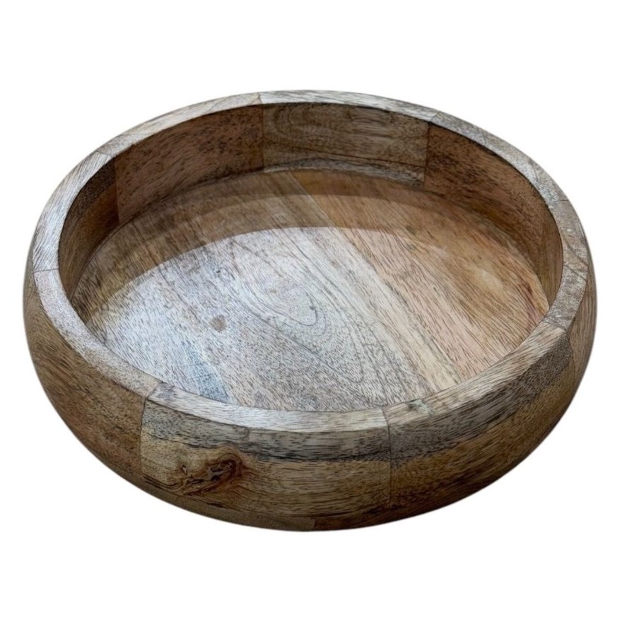  40cm Wooden Round Bowl