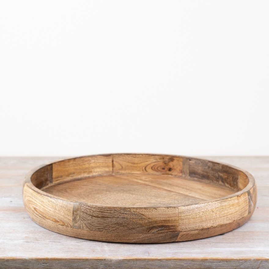  40cm Wooden Round Bowl