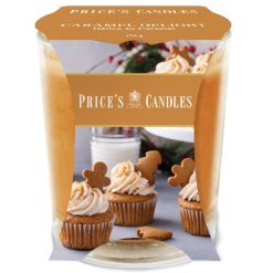 Indulge in the ultimate cozy treat with Prices Caramel Delight Candle Cluster Jar 