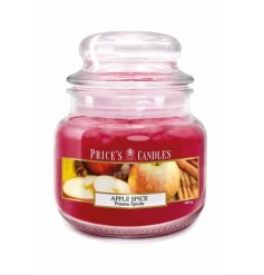 Indulge in the cozy aroma of freshly harvested apples with our latest Apple Spice Candle Jar from Prices.