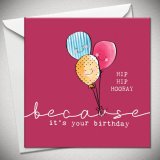 Cheers to another year of making memories with our vibrant Its Your Birthday Hip Hip Hooray Card! 