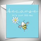 A cute bee design birthday card 