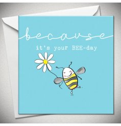 A cute bee design birthday card 