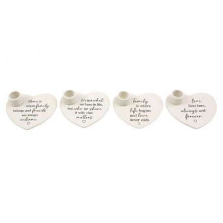4/A Heart Home/love Candle Holder, 12cm 