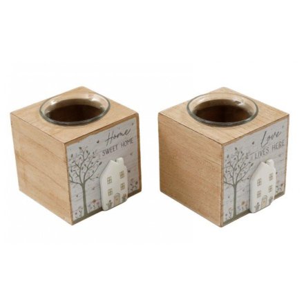 2/A Home & Love Candle Holder, 8cm 