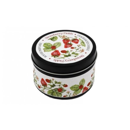  Strawberry Fields Tin Candle, 8cm 
