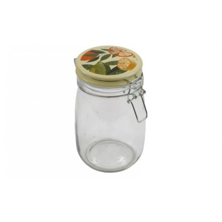 Orng/lemon Jar Clip Lid, 17.5cm 
