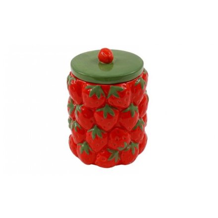  Strawberry Storage Jar with Lid, 13cm 