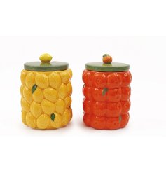 Liven up your kitchen with these adorable jars in vibrant shades.