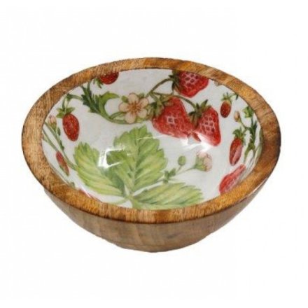 11cm Wdn S/berry Enamel Bowl