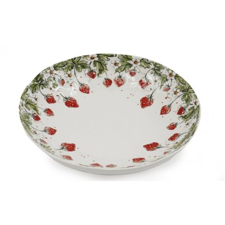 Strawberry Print Bowl, 33.5cm 