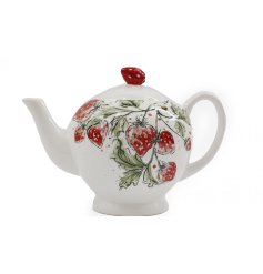 Brewing up some charm with our latest addition Strawberry Print Teapot! 