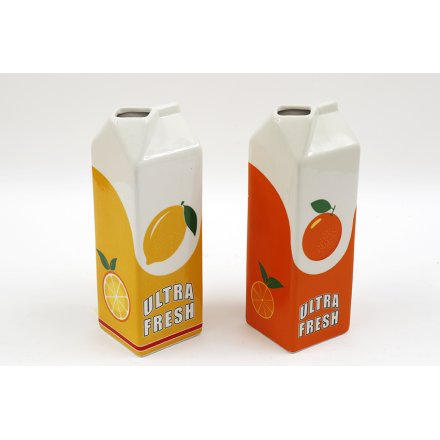 Citrus Carton Vase, 23.3cm 2 Asstd