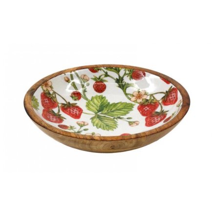 Enamelled Strawberry Bowl - 30cm Size