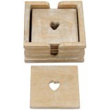 Add a touch of rustic elegance to your home with our heart coasters