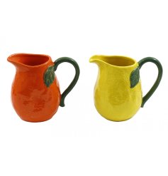 Add a pop of citrus charm to your dining table with our 16.5cm Lemon/Orange Jug, 