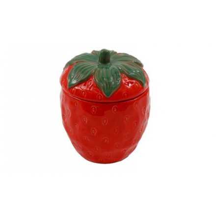 Storage Jar with Lid Strawberry, 14cm 