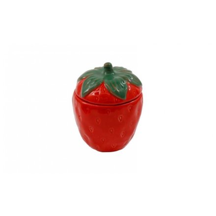 Strawberry Jar with Lid, 11cm 