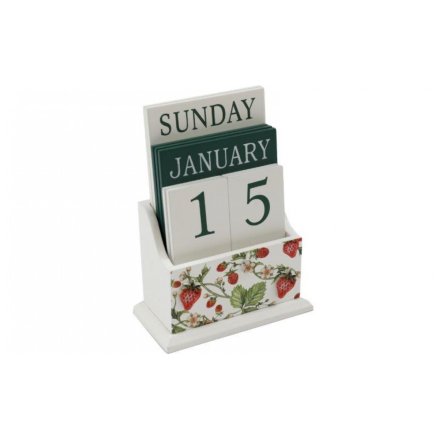 Wooden Strawberry Calendar, 16cm 