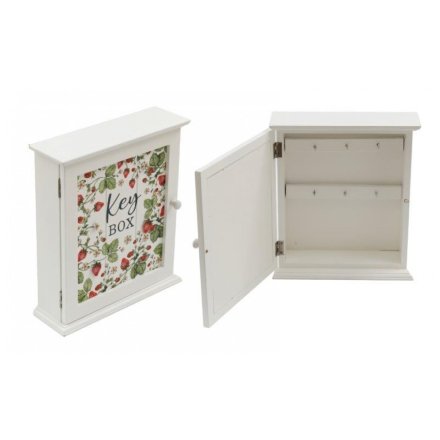 Wooden Strawberry Key Box, 25cm 