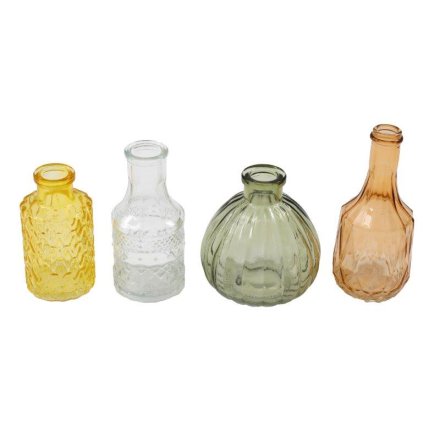 Set of 4 Citrus Vase Bottles