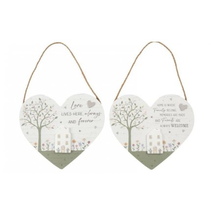 2/A Hanging Heart Plaque, 23cm 