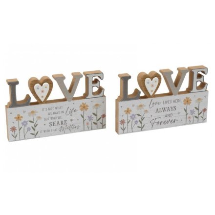 2/A Love Wood Decor, 20cm 